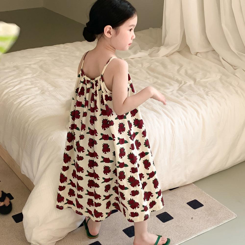 Baby Kid Girls Flower Print Dresses