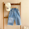 Baby Kid Unisex Color-blocking Jeans