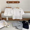 2 Pieces Set Baby Kid Boys Letters T-Shirts And Solid Color Shorts