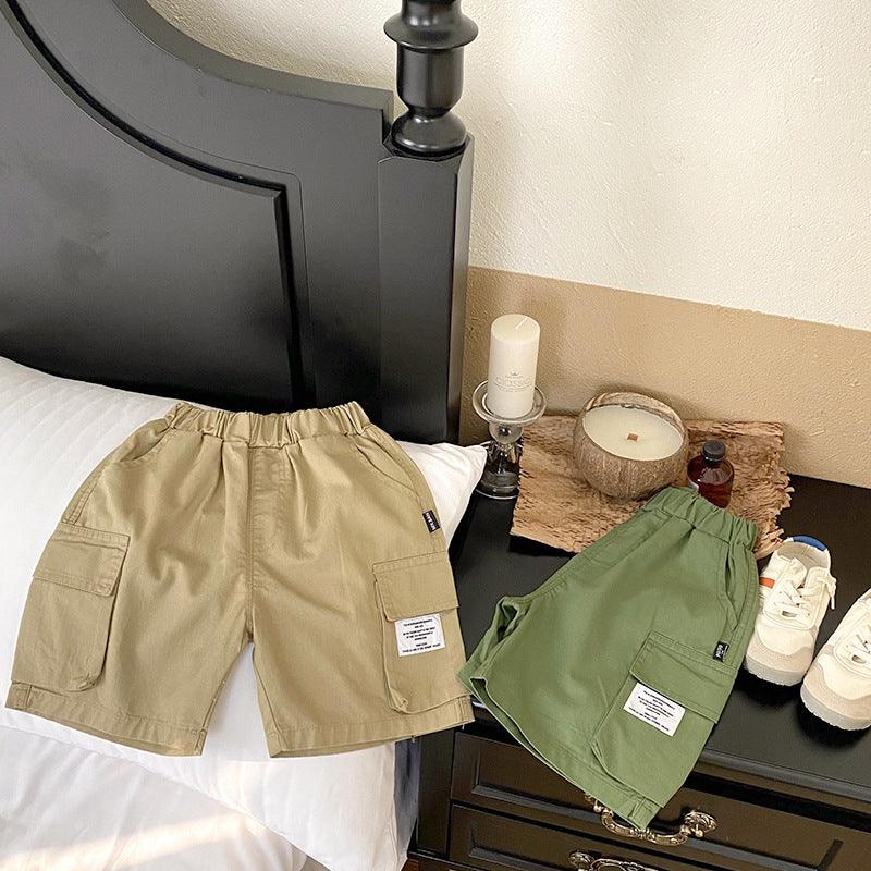 Baby Kid Boys Solid Color Shorts