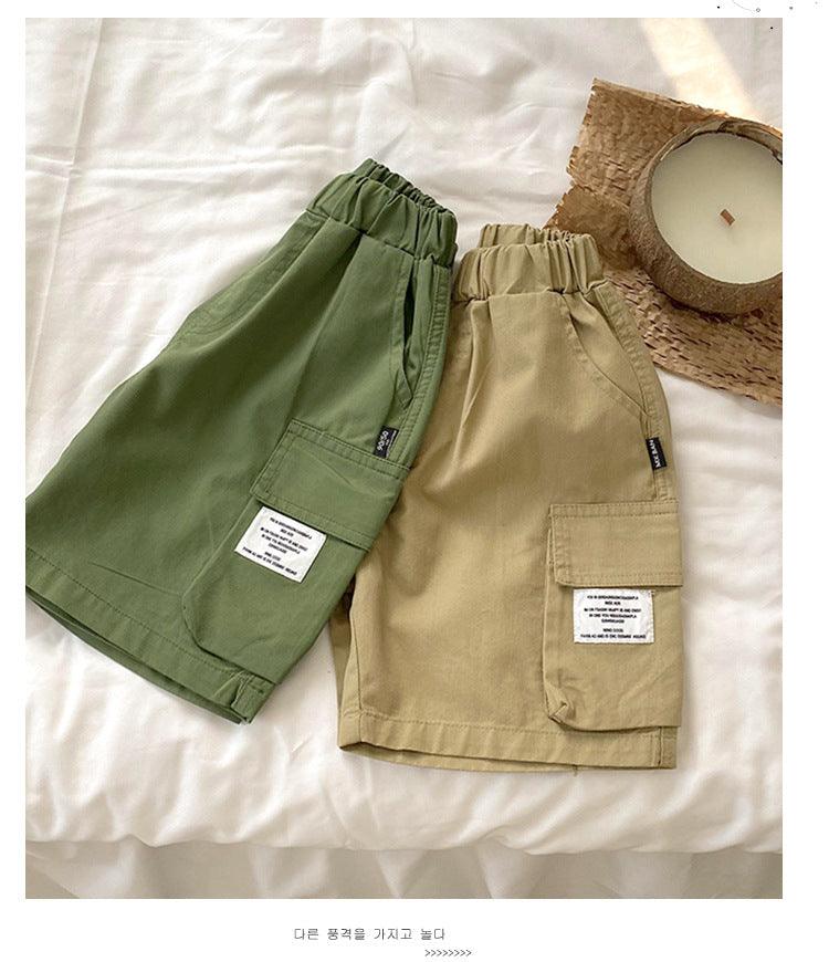 Baby Kid Boys Solid Color Shorts