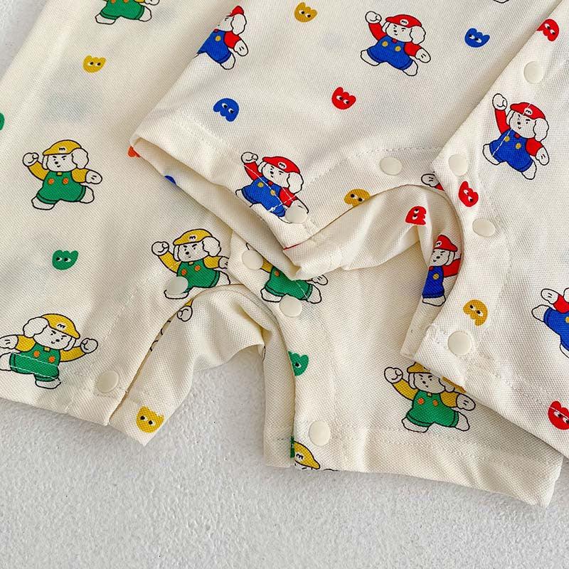 Baby Unisex Cartoon Print Rompers