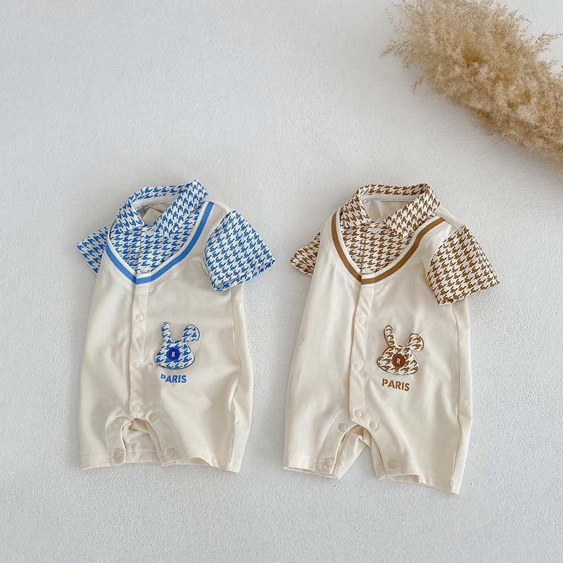 Baby Unisex Letters Cartoon Rompers