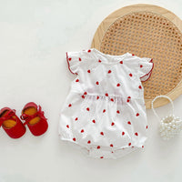 Baby Girls Love heart Print Rompers