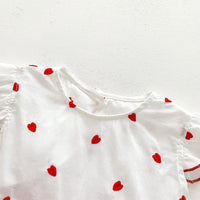 Baby Girls Love heart Print Rompers