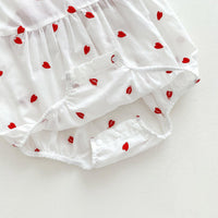 Baby Girls Love heart Print Rompers