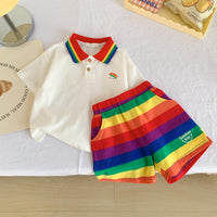 Baby Kid Boys Striped Rainbow Shorts