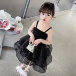 Baby Kid Girls Solid Color Dresses
