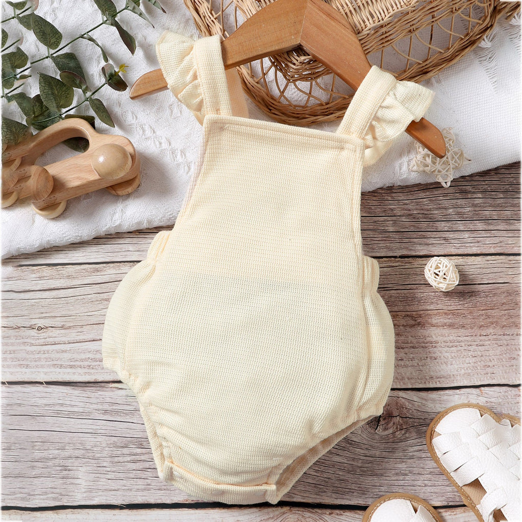 Baby Unisex Solid Color Rompers