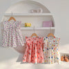 Baby Kid Girls Flower Love heart Print Dresses