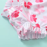 Baby Girls Flower Print Rompers Swimwears
