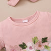 Baby Kid Girls Solid Color Embroidered Dresses