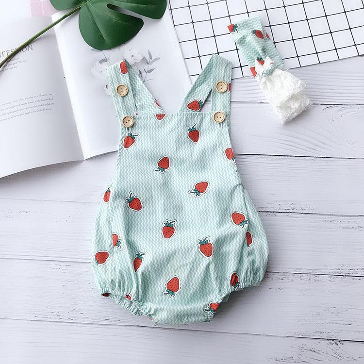 Baby Girls Fruit Print Rompers