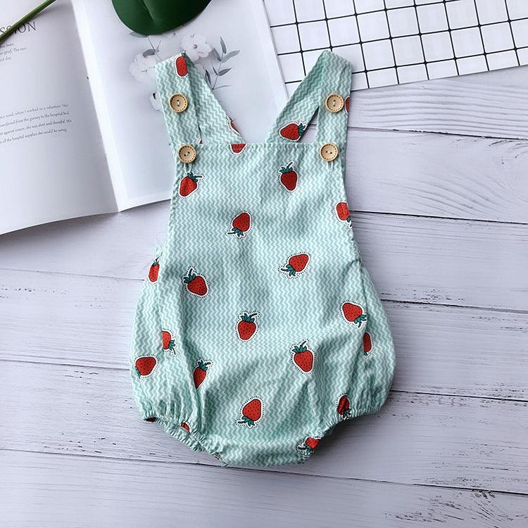 Baby Girls Fruit Print Rompers