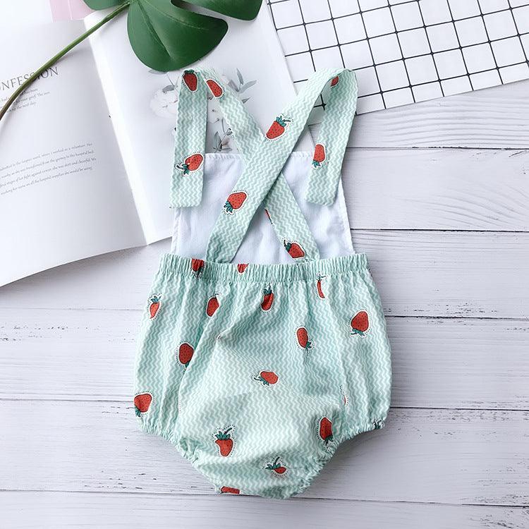 Baby Girls Fruit Print Rompers