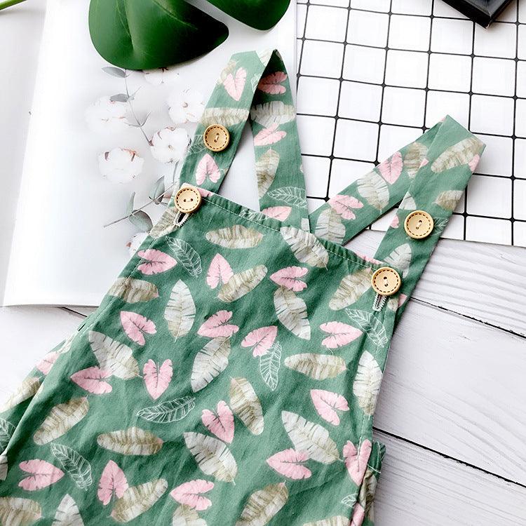 Baby Girls Plant Print Rompers