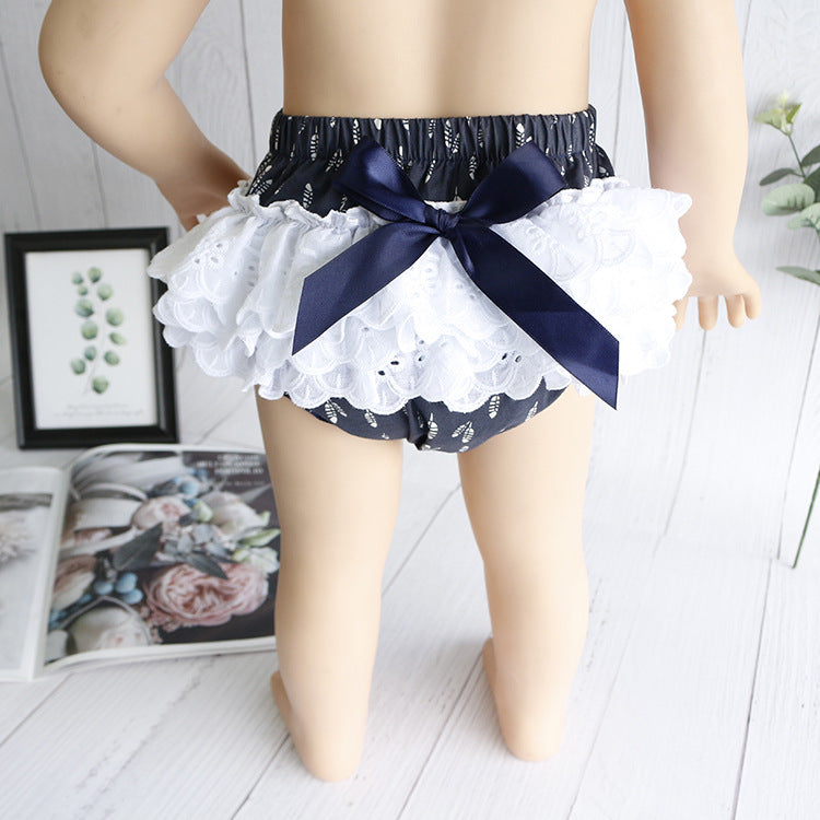 Baby Girls Bow Print Shorts