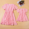 Mommy And Me Kid Solid Color Dresses