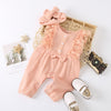 Baby Girls' Solid Lace Sleeveless Jumpsuit - PrettyKid