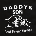 Toddler Boys Daddy & Son Fist Print Short Sleeve T-shirt Camouflage Shorts Set - PrettyKid