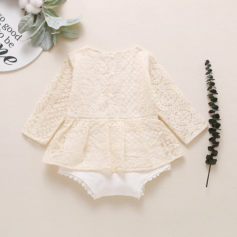 newness Cute Newborn urban Baby Girl Sleeveless/Long Sleeve Lace Romper Jumpsuit Tutu Dress Outfits Clothes Distributor - PrettyKid