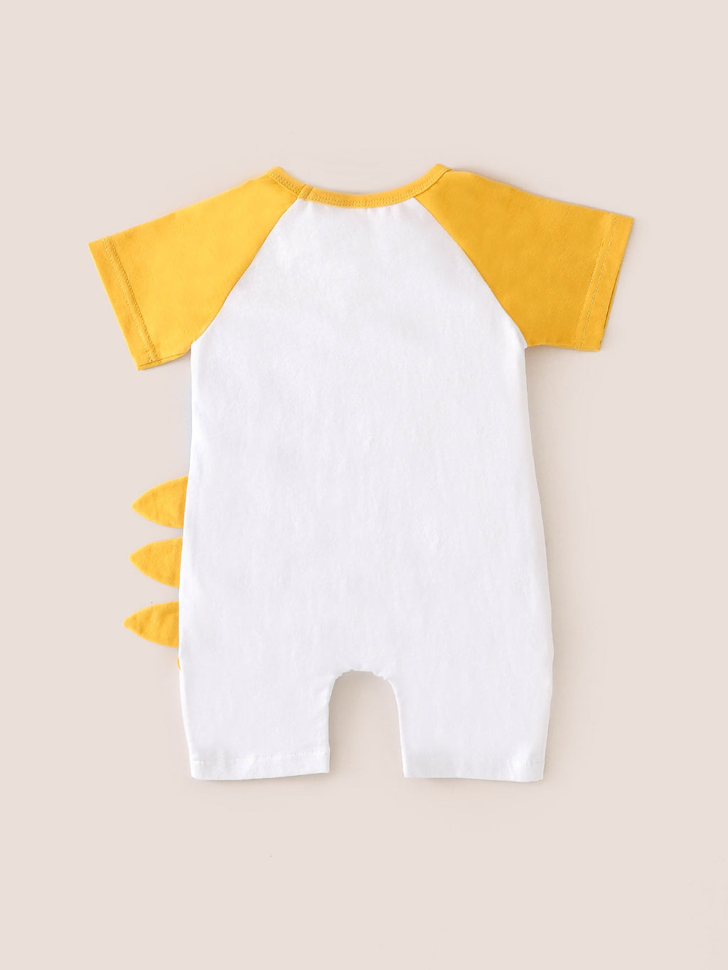 Baby Boys Summer Solid Dinosaur Print Short Sleeve Jumpsuit - PrettyKid