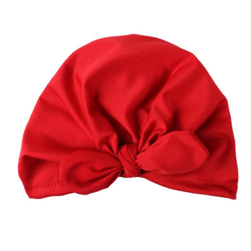 Solid Baby Turban with Bow Basin Children Woolen Hat Children's Clothing - PrettyKid