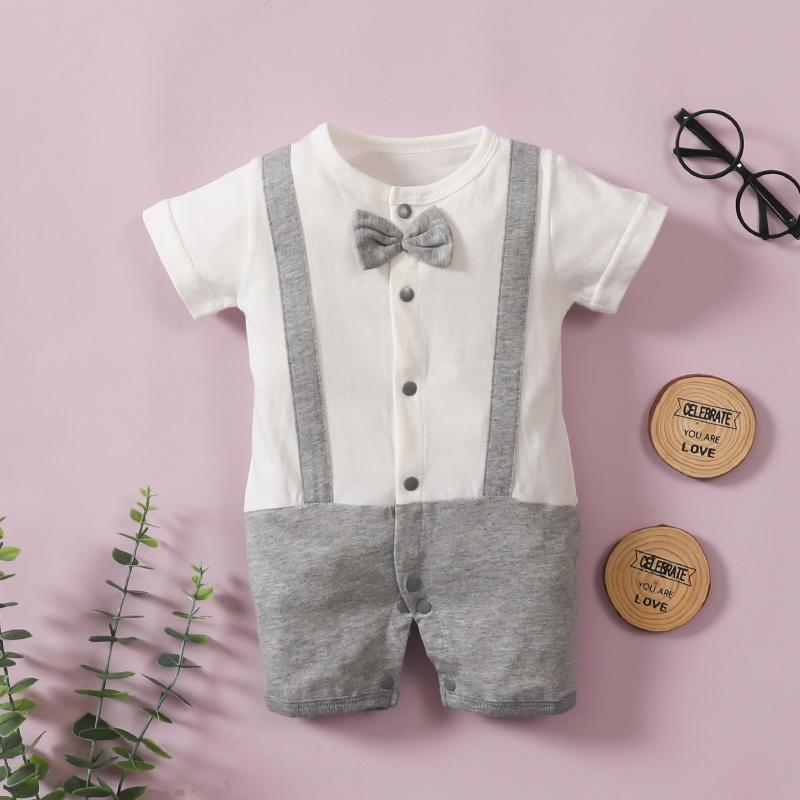 Baby Boy Gentleman Romper - PrettyKid