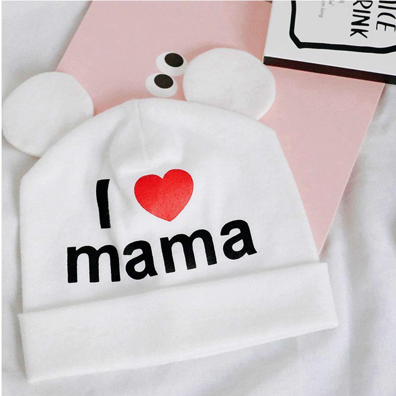 I Love Mama Papa Baby Letter Woolen Hat - PrettyKid