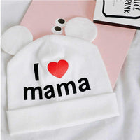 I Love Mama Papa Baby Letter Woolen Hat - PrettyKid