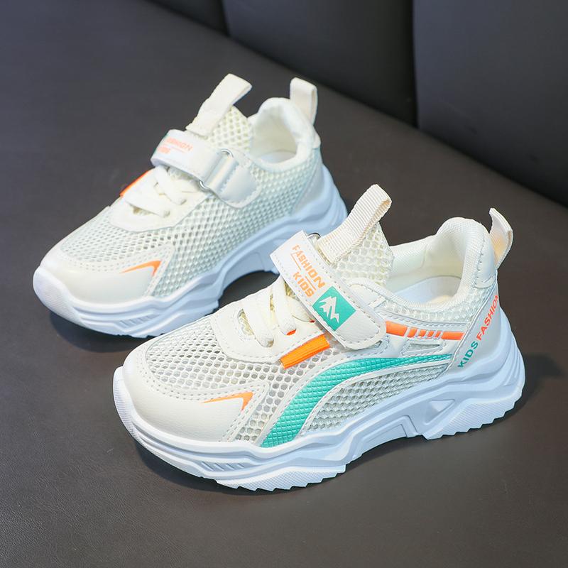 find wholesale baby clothes suppliers Kid Boy's Letter Pattern Mesh Surface Sports Shoes Wholesale - PrettyKid