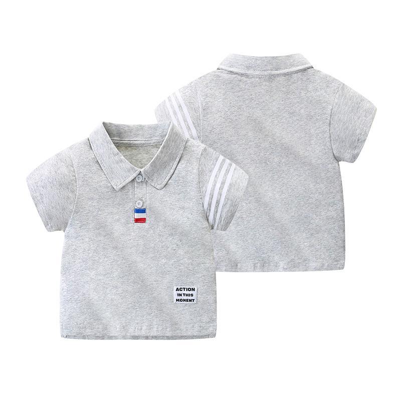 Toddler Boy Stripes Pattern Summer Polo Shirt Wholesale Children's Clothing - PrettyKid