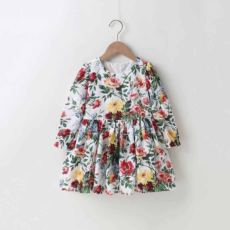 Floral Pattern Dress for Toddler Girl - PrettyKid