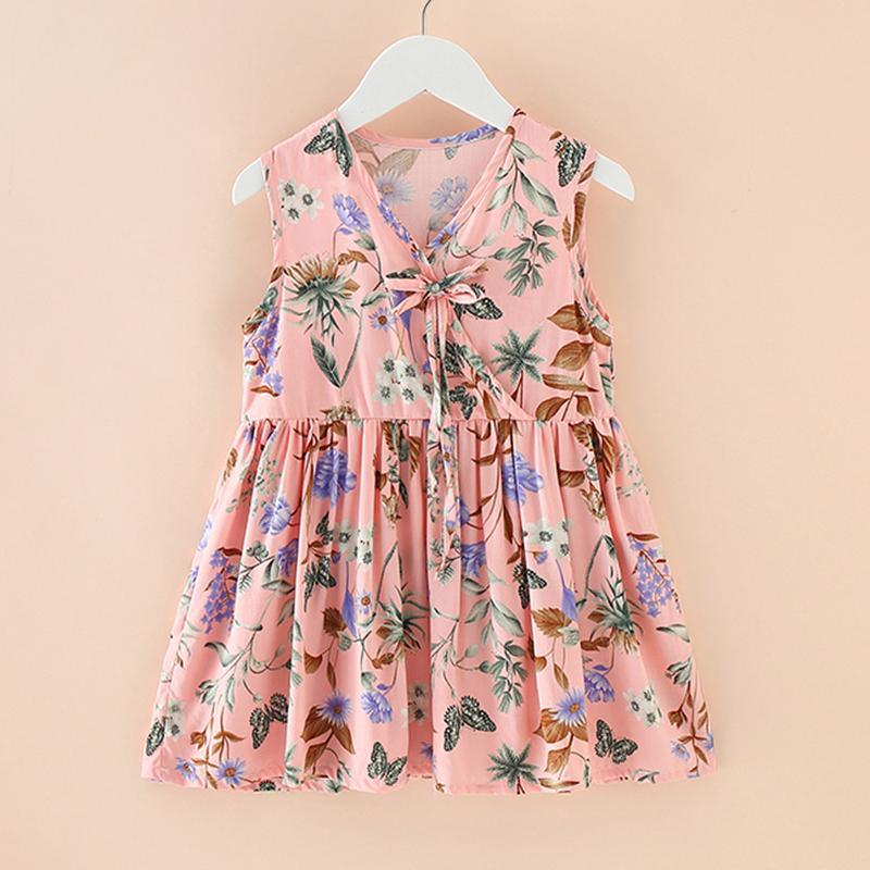 Grow Girl Sleeveless Floral Print Dress - PrettyKid