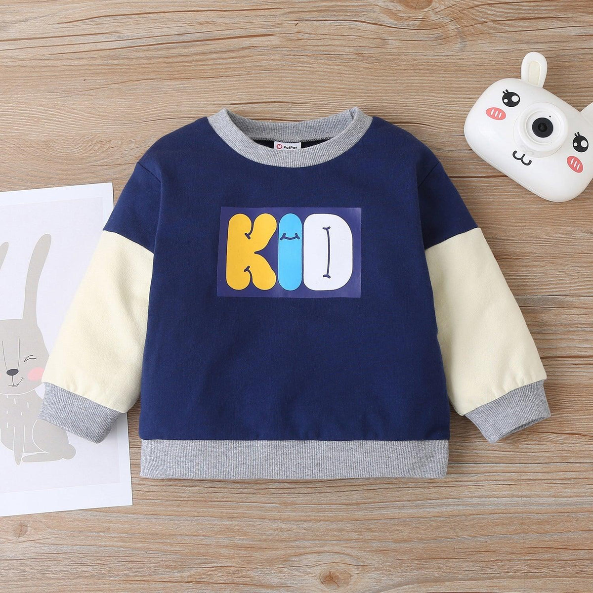 Baby Boys Long Sleeve Letter Printing Color Contrast Patch Sweatwear Wholesale Baby Clothing - PrettyKid