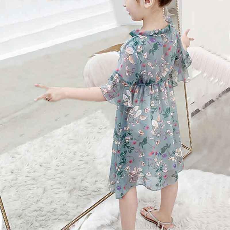 Floral Chiffon Dress for Girl Children's Clothing - PrettyKid