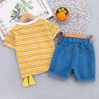 9months-4years Toddler Boy Sets Children's Clothing Two-Piece Suits Giraffe Design Summer Clothes - PrettyKid