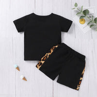 Baby Boy Leopard Stitching Suit - PrettyKid