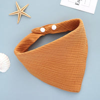 5pcs Solid Color Cotton Bibs - PrettyKid