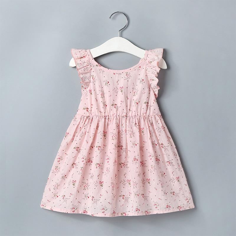 Sweet Plant Flower Pattern Dress for Baby Girl Wholesale children's clothing - PrettyKid