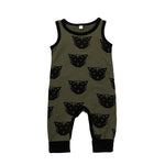 Baby Boy Sleeveless Panda Print Bodysuit Baby Boy Romper Jumpsuit - PrettyKid