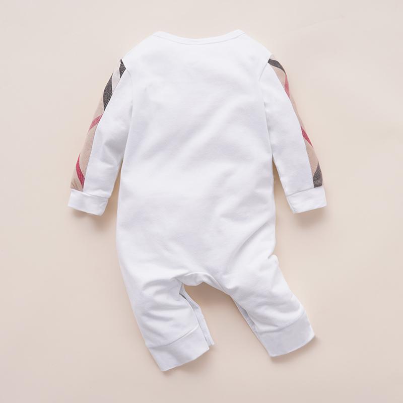 High Quality Cotton Casual Plaid Color-block Long-sleeve Jumpsuit for Baby Children's clothing wholesale - PrettyKid