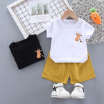 Toddler Boy Giraffe Print T-shirt & Shorts Children's Clothing - PrettyKid