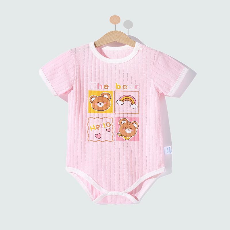 Baby Girl Animal Pattern Summer Bodysuit - PrettyKid