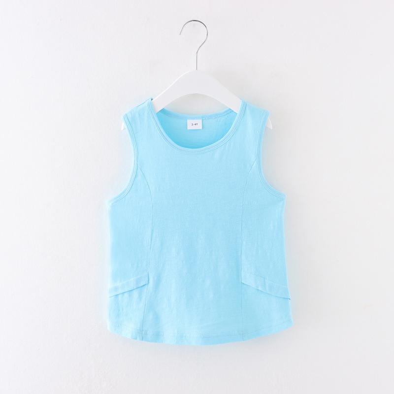 Toddler Boy Solid Color Sleeveless Top - PrettyKid