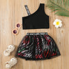 9M-4Y Toddler Girls Sets Sloping Shoulder Cami Tops & Mesh Skirts Wholesale Girls Fashion Clothes - PrettyKid