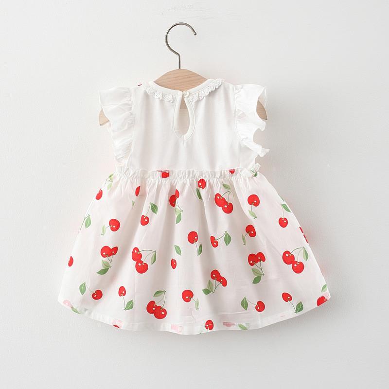 Grow Girl Sleeveless Cherry Pattern Dress - PrettyKid