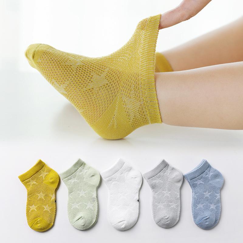 5-piece Cartoon Pattern Breathable Socks for Baby - PrettyKid