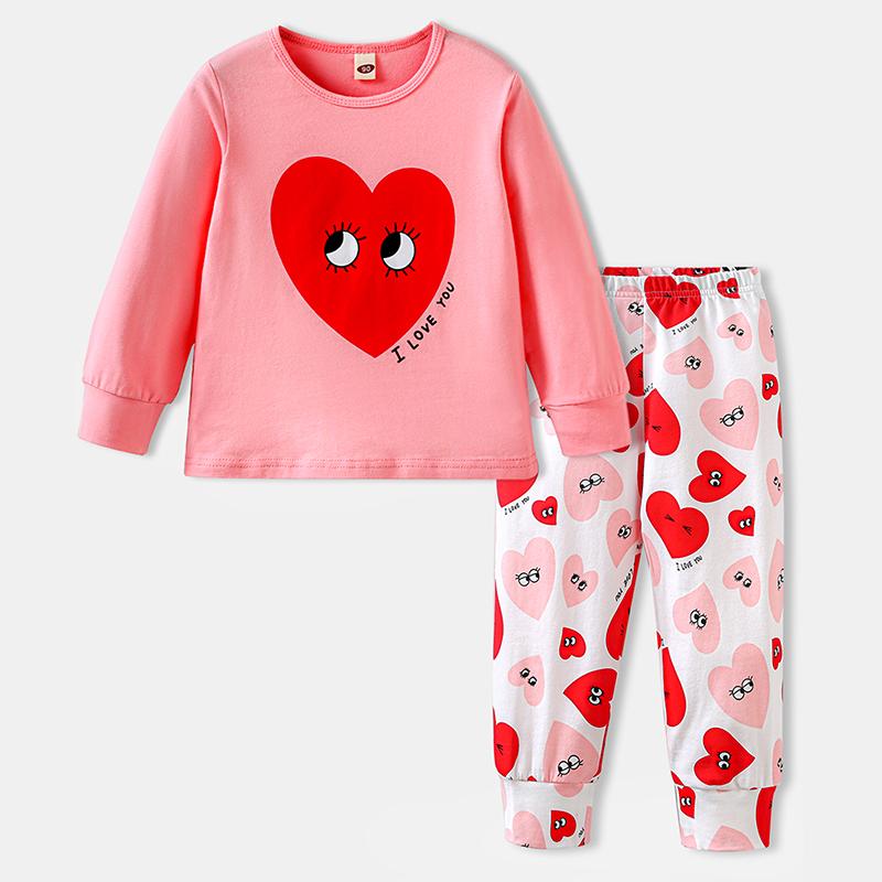 2-piece Cartoon Pajamas Sets for Toddler Girl - PrettyKid