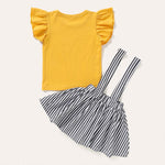 Ruffle Striped Dress for Toddler Girl Wholesale children's clothing - PrettyKid